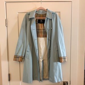 Baby Blue Burberry Trench Coat